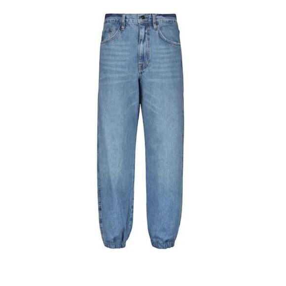 Frame Denim Denim - FRAME The Lounge high-rise barrel-leg jeans Bubble Size 27 Ballon Flaw